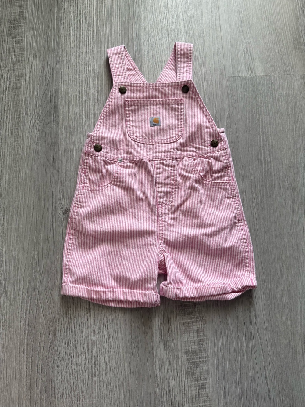 Carhartt Pink Corduroy Short Overalls for Kids